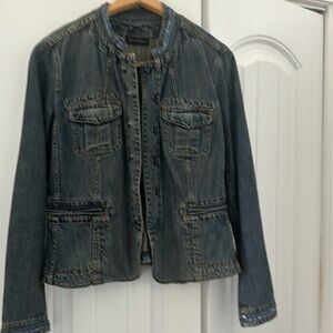 Jean jacket. Size 8-10. 100%cotton light beading